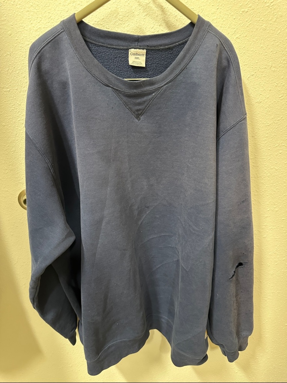Carhartt 3xl Washed Navy Pullover Sweatshirt